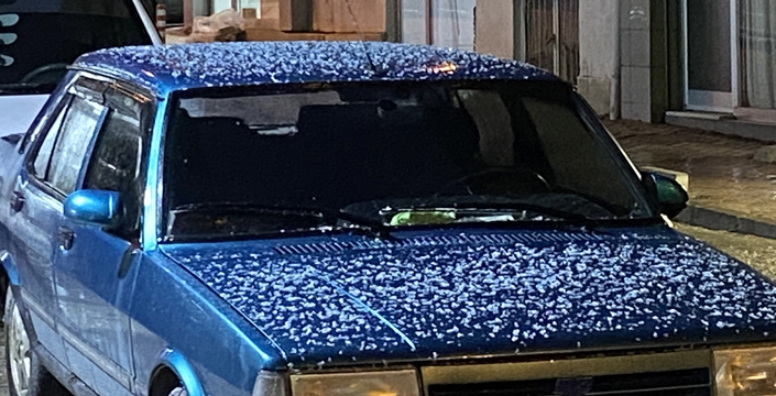 Elazığ’da şiddetli dolu yağışı